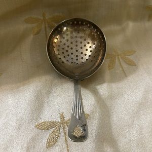 Vintage L. Barth Silver Bar Julep / Cocktail Strainer / Bar Tool.